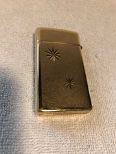 Vtg Scripto Starburst 22k Gold Clad Butane Flip Top Lighter