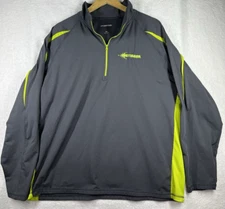 Sport Tek Pullover Adult 2XL Gray 1/4 Zip Jersey Lightweight Stringer Logo