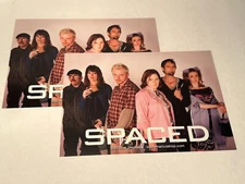 SPACED lot of 2 large promo postcards TV Edgar Wright BBC SDCC Simon Pegg UK
