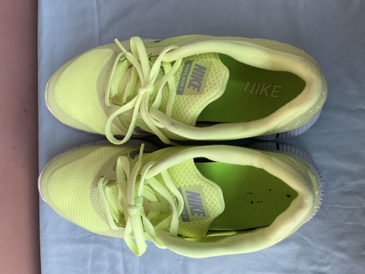 videnskabsmand Sprængstoffer Alle sammen MINT Nike Free Run 3 Women US 11 Yellow Running Athletic Shoes 510643-300  D9 | eBay