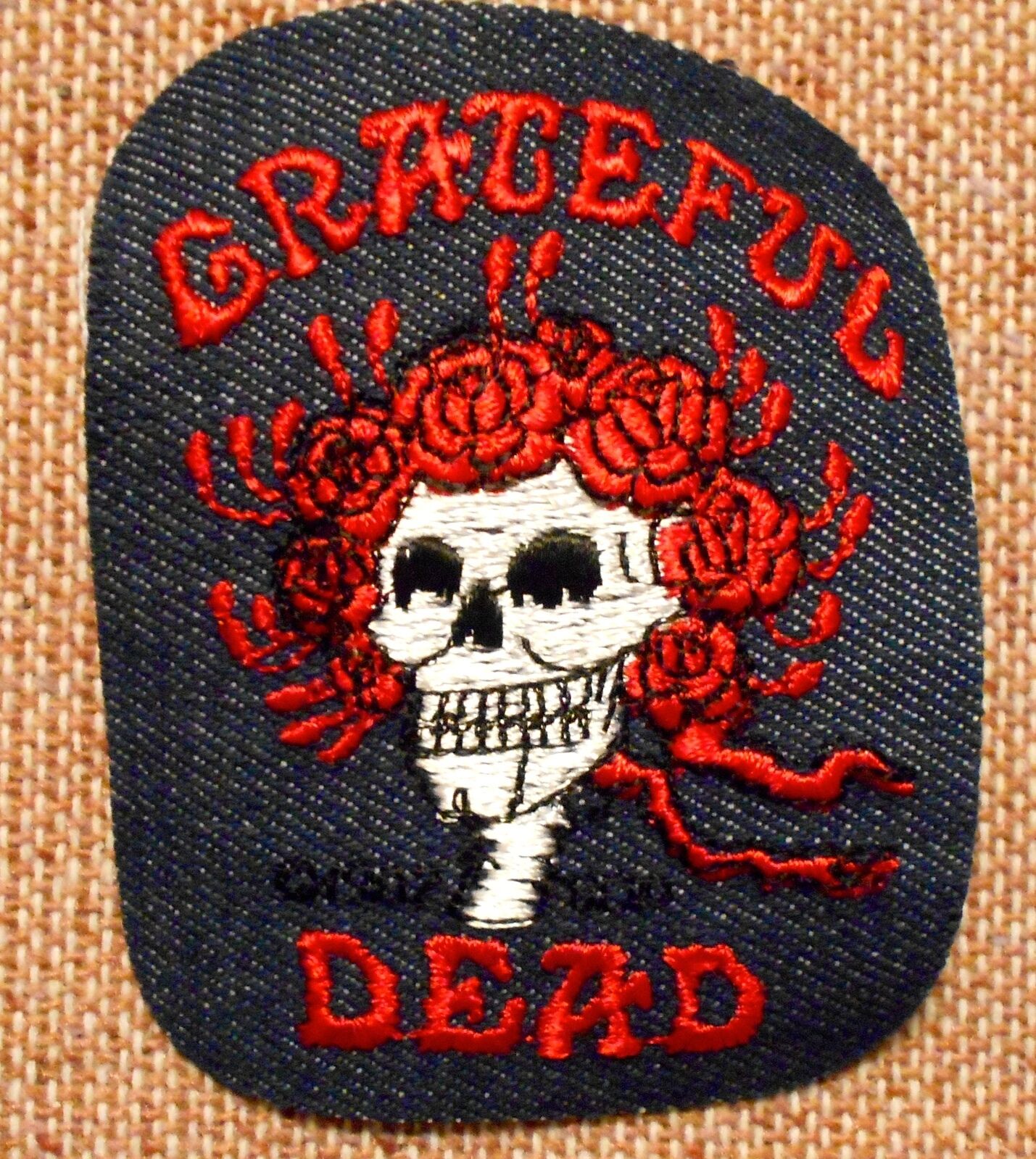 Grateful Dead  Patch Embroidered 4 Inches Iron On Skeleton Vinta