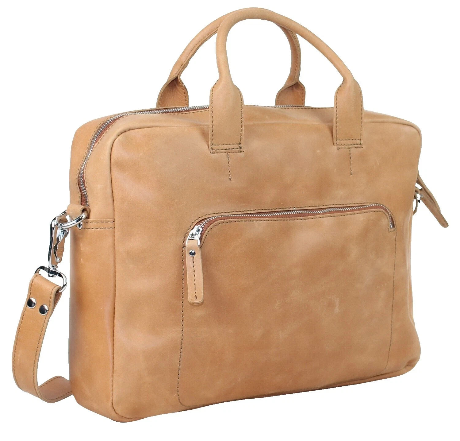 Leather Men's School Laptop Bag
