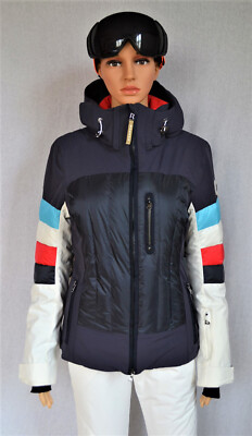 BOGNER DAMEN SKIJACKE BLAU WEIß ROT Stretch MALOU SKI UVP 1299