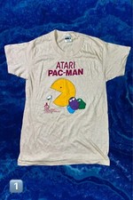 Vintage 1982 Pac Man Atari Video Arcade Game Promo Youth Size Large 14-16 1