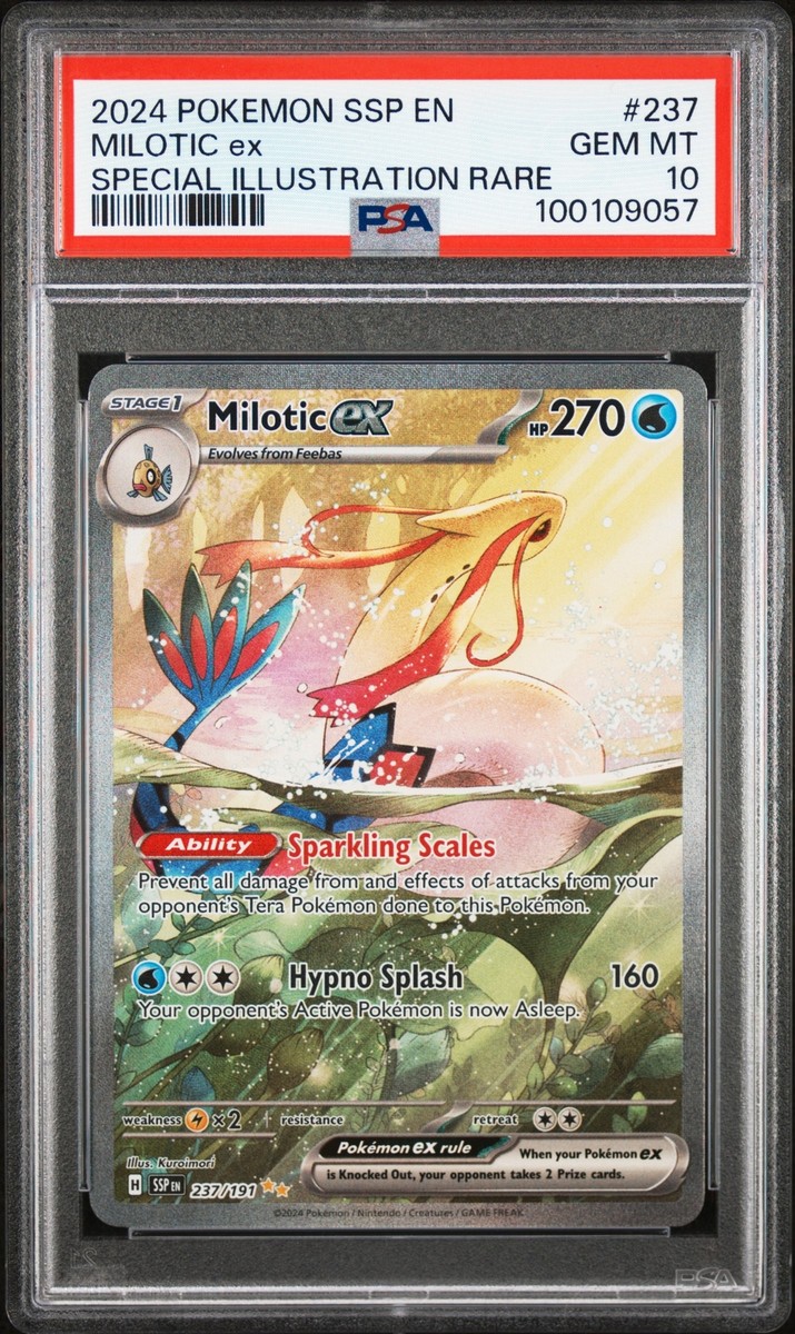 PSA 10 Milotic Ex Special Illustration Rare #237 2024 SSP PSA 10 Milotic Ex Special Illustration Rare #237 2024 SSP