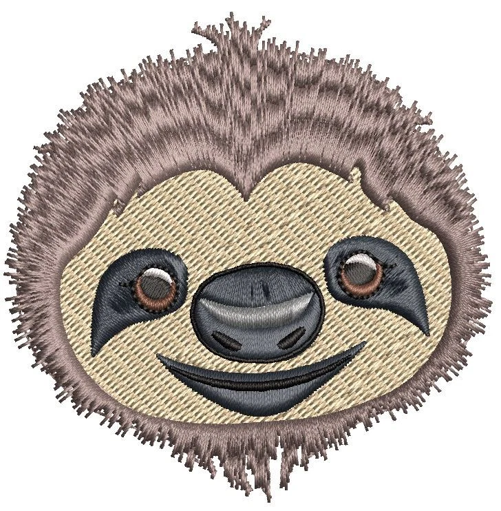 Sloth Embroidered Adult one size Beanie Hat Option to personalise with name text - Image 2 of 2
