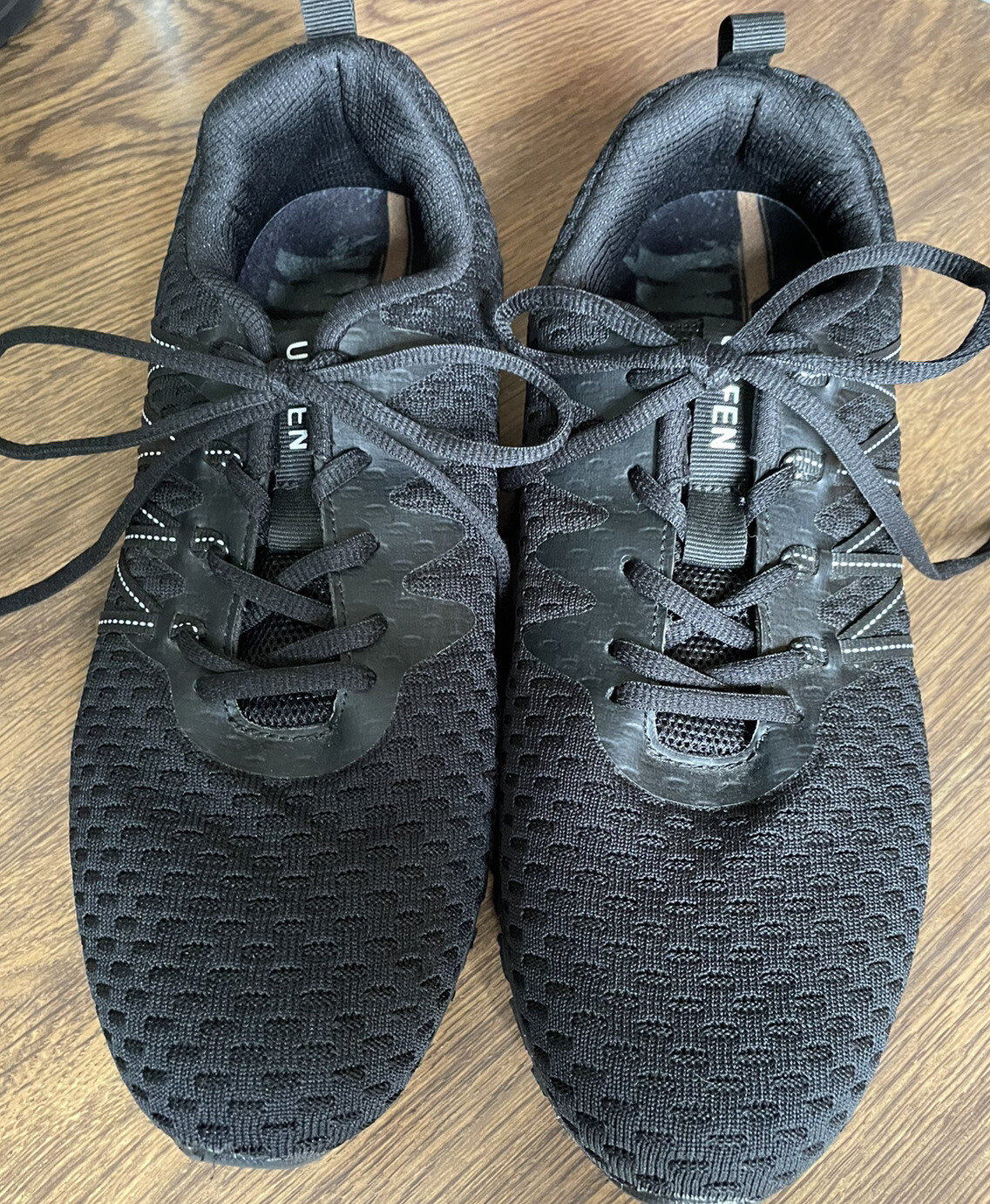 SAOLA Scarpe da tennis UBFEN nere a rete comode da passeggio sneaker stringate uomo taglia 12 46