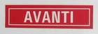 Avanti Satin Effect Vinyl Sticker Sign 4x15cm