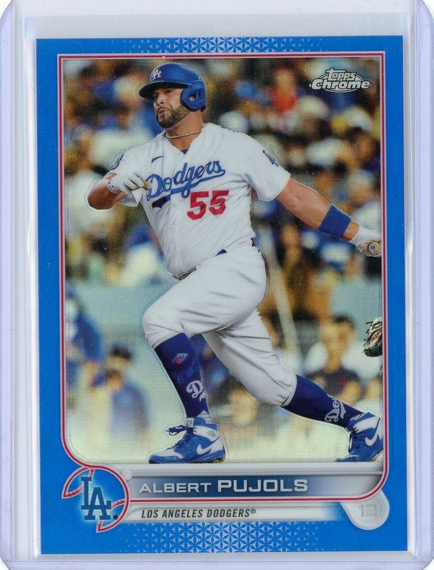2022 Topps Chrome Blue Refractor #84 Albert Pujols No 116 of 150