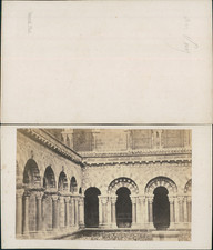 France, Le Puy-en-Velay, Notre-Dame Cathedral, detail of the Romanesque cloister, circa 1