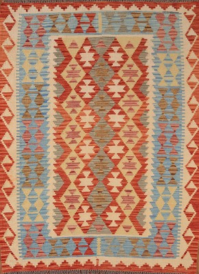 Kilim Kelim Handmade Rugs Flatweave Vibrant Geometric Wool Carpet 4x6 ft