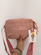 Lightweight Nylon Crossbody Bag Multi-Zip Small Square Shoulder Bag