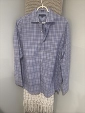 Tommy Hilfiger Siz 16 1/2 32-33 Slim Fit Men's Button Up Shirt Long Sleeve