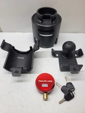 Trailer Coupler Lock Fits 2-5/16 Inches Couplers Heavy Duty Tow Hitch Lock Black