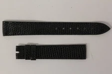 Universal Genève black lizard watch strap, 16 mm vintage (66425)