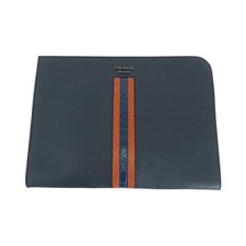 Prada 2VN003 Saffiano Crocodile Leather Clutch Bag - DUTY FREE