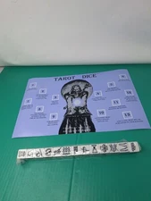 Tarot Dice Set w/Mat, Dice, Instruction Booklet, Original Tube Tarotocy Inc
