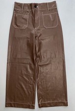 Maeve by Anthropologie The Colette Wide Leg Crop Faux Leather Pants. Women's 29