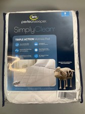 Serta Perfect Sleeper Full Mattress Pad - SimplyClean, Antimicrobial, Waterpr