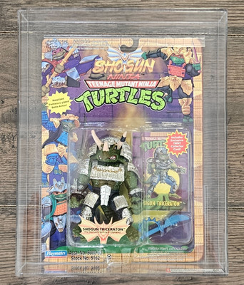 TEENAGE MUTANT NINJA TURTLES SHOGUN TRICERATON GRADED 1994 AFA 85 BLUE ACCESSORI