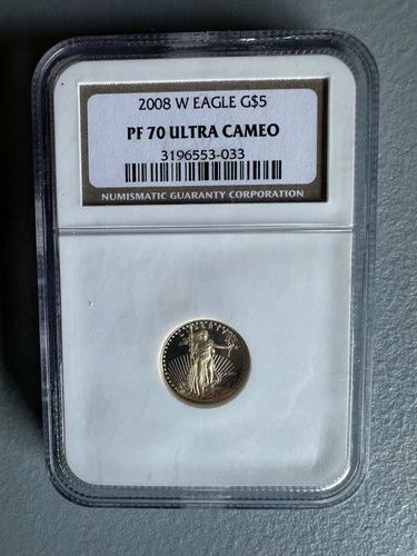 2008 W NGC PF 70 ULTRA CAMEO $5 Gold American Eagle PROOF FREE SHIPPING
