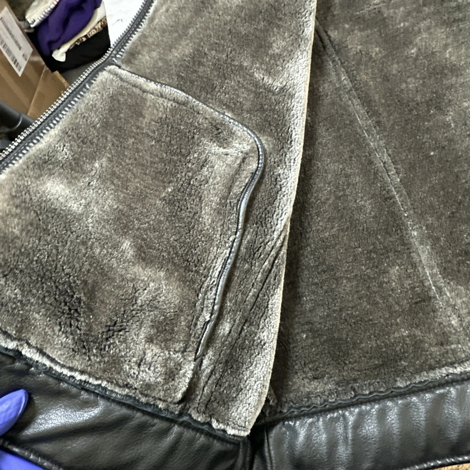 Roundtree & Yorke Big Man Faux Fur Jacket Fleece Lined Heavy Weight Black 2XB - product detail image 13