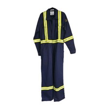 Safety High Visibility Hi Vis Work FR Coverall NFPA 2112 HRC 2 Reflective Navy L