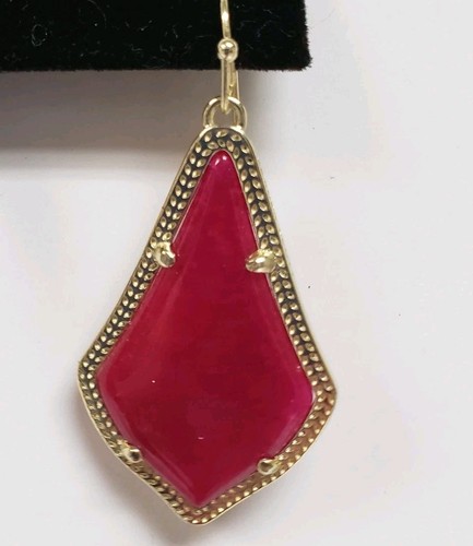 One Earring Kendra Scott Alexandra Single Red Chandelier Earring Gold Tone Hook