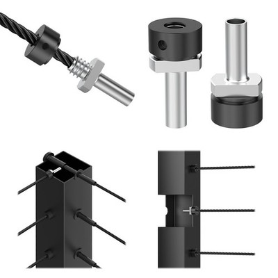 1/8 Inch 316 Stainless Cable Railing Corner Post Kit RG03 20 PCS