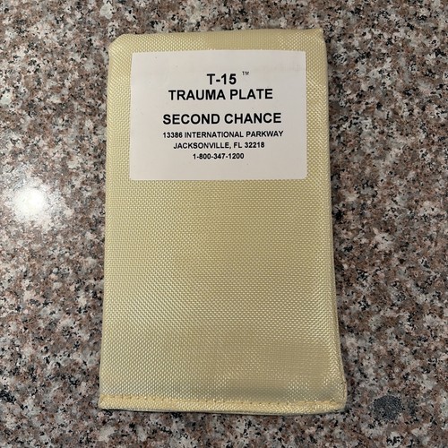Second Chance T-15 Trauma Plate Ballistic Body Armor Insert 5x8 Vintage Police