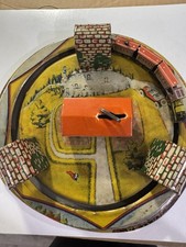 Vintage Marx Honeymoon Express Wind-Up Tin Train Toy w/ Tunnels
