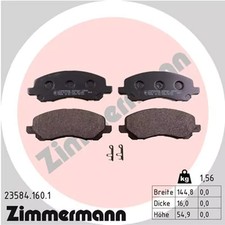 Bremsbeläge vorne ZIMMERMANN 23584.160.1 CITROËN C4 AIRCROSS