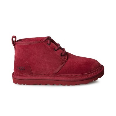 UGG NEUMEL SAMBA RED SUEDE SHEEPSKIN CHUKKA