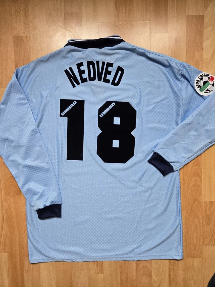 SS Lazio Rom original Trikot Pavel Nedved Umbro #18 XL 1996/1997 Italy Jersey - Bild 2 von 4