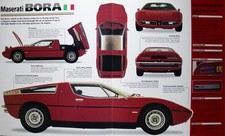 Maserati Car Picture Brochure Pamphlet Out of Print Detail Vtg Sheet Info