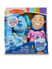 Melissa Doug Blues Clues You Hand Finger Puppets 5 Pc Set Plush Josh Box NWT