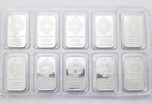 10 x Scottsdale Mint Silver 1oz Bullion Bars .999 Fine Silver