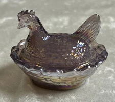 Vintage Boyd’s Glass Hen On A Nest Salt Cellar