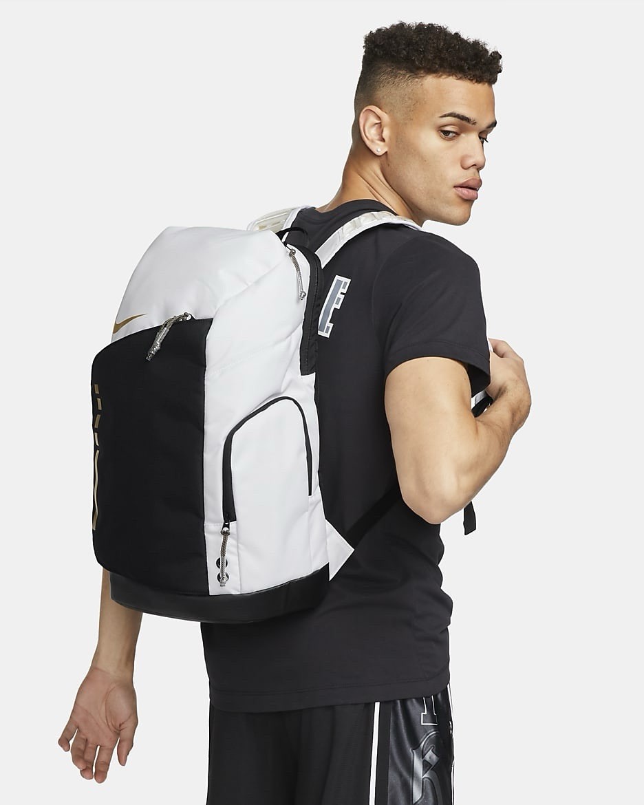 Nike Hoops Elite Backpack 32L 'White/Black/Metallic Gold' NWT