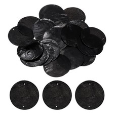 100Pcs 50mm Round Capiz Sea Shells Natural Capiz Shells Discs Charm Black