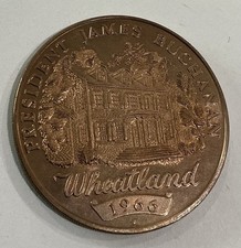 1966 Red Rose Coin Club Lancaster PA President James Buchanan Wheatland Medal