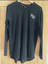 Vanquish Herren Fitness Schwarz Langarm Oberteil Größe Small