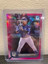 2022 Bowman Chrome Fuchsia Refractor /299 Salvador Perez #80 Kansas City Royals