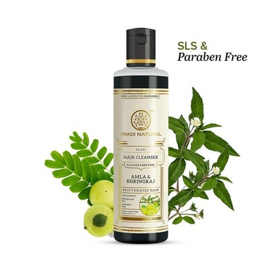 Khadi Natural Amla & Bhringraj Hair Cleanser Shampoo Hair Growth Care 210ml