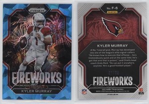 2022 Panini Prizm Fireworks Blue Ice Prizm /99 Kyler Murray #F-6