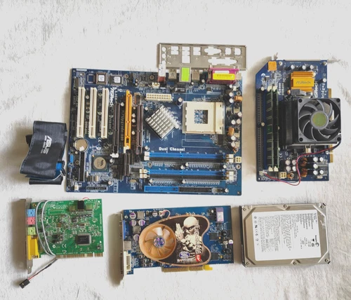 Computer Asrock K7upgrade-880, socket462,754 Riser card Athlon 64 3400, PCI,DDR