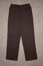 New Alfred Dunner 10 Medium Pants Straight Leg Elastic Waist Chocolate Brown