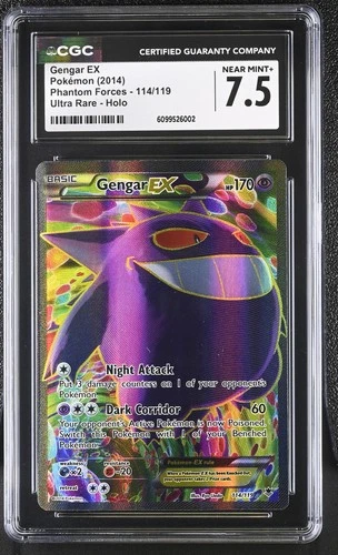 CGC 7.5 Gengar EX 114/119 Phantom Forces Ultra Rare Holo Pokemon Card