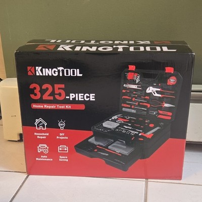 Kingtool 325 Piece Home Repair Tool Kit, General Home/Auto Repair Tool Set, Tool
