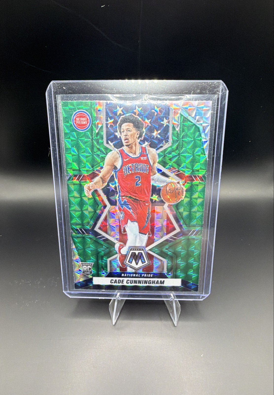 2021-22 Panini Mosaic - National Pride Cade Cunningham #260 Green Mosaic Prizm  